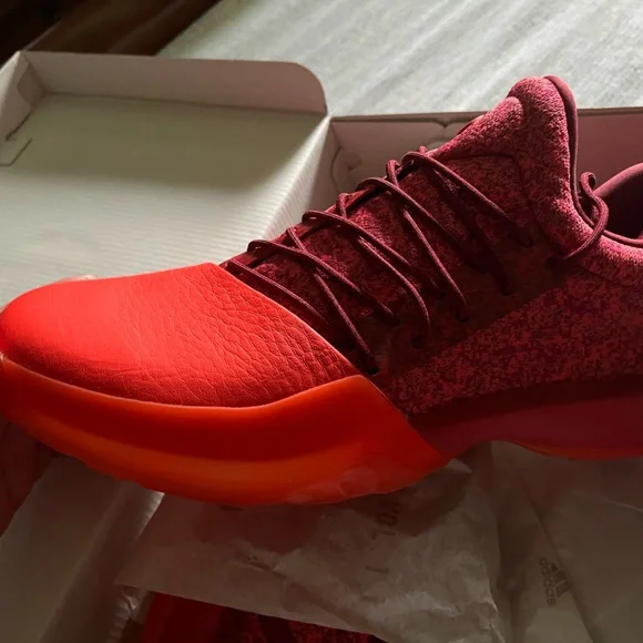 James Hardin 1- Addidas size 11 Adidas Harden Vol 1 Home Basketball Shoe Red White Boost  main image 3